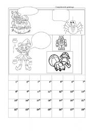 English Worksheet: calendar november