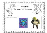 English Worksheet: describing imaginary creatures