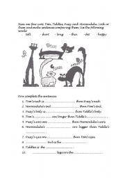 English Worksheet: comparatives