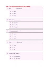 English Worksheet: simple present tense