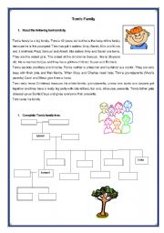 English Worksheet: Toms Family