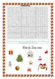 English worksheet: CHRISTMAS CROSSWORD