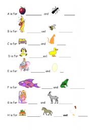 English Worksheet: English letters