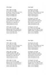 Silent Night Lyrics Printables – Tim's Printables