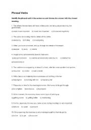 English Worksheet: Business Phrasal Verbs w/16 Conv. cards and Key