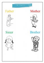 English worksheet: My Family