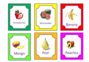 English Worksheet: Fruits flashcards