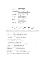 English Worksheet: Present Simple and Continuous, adverbs of frequency
