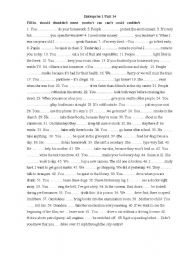 English Worksheet: Enterprise 1 Unit 14 Grammar test