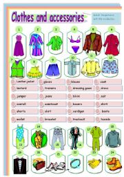 Clothes and accessories matching activity - fully editable