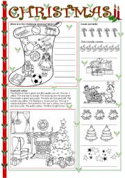 English Worksheet: Christmas