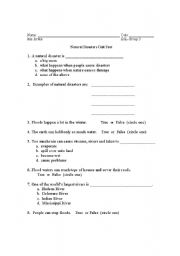 English worksheet: Natural Disaster- Tornadoes