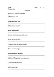 English worksheet: Simple Present 