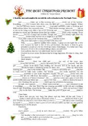 English Worksheet: The Best Christmas Present (Past Simple/Reading)