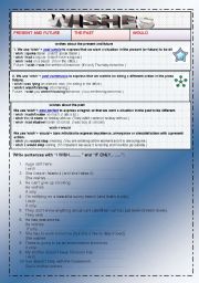 English Worksheet: wishes