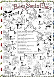 English Worksheet: busy Santa Claus