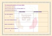 English Worksheet: The Universal Declaration of Human Rights video Reuploaded ( nicer layout) +key