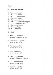 English worksheet: Verb to be worksheet