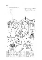 English Worksheet: Christmas with my family!