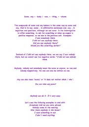 English Worksheet: some, any, every