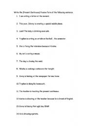 English Worksheet: Present Continuous Passive