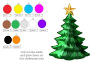 coloured xmas tree