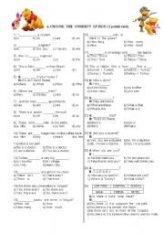 English Worksheet: EXAM FOR GRADE 9 (TO BE, THERE IS / THERE ARE )