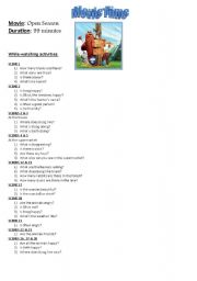 English Worksheet: Open Season - Movie