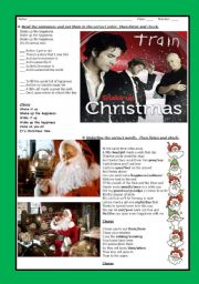 English Worksheet: SONG: SHAKE UP CHRISTMAS - with answer key
