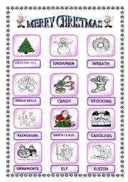 English worksheet: Christmas Vocabulary