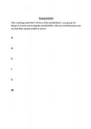 English Worksheet: racisim