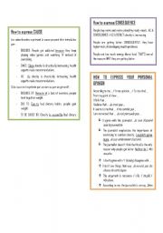 English Worksheet: Express cause, consequence and your personal opinion