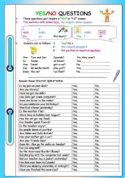 English Worksheet: YES-NO questions