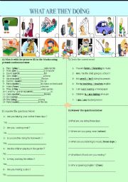English Worksheet: PRESENT CONTNUOUS TENSE