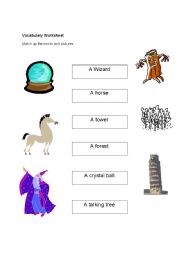 English worksheet: Lord Of The Rings Vocab Sheet