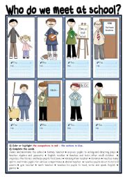 English Worksheet: Who do we meet at school? School Staff  (2/2: men)