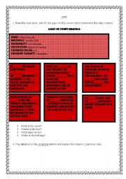 English Worksheet: a day with dracula
