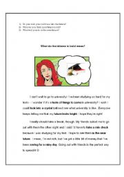 English Worksheet: Idioms about the future