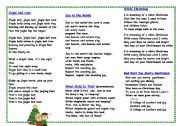 English Worksheet: Christmas carols and songs