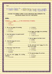 English worksheet: Verb Quiz