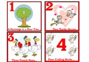 English Worksheet: 12 DAYS OF CHRISTMAS