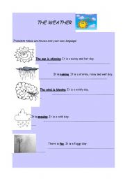 English worksheet: The weather