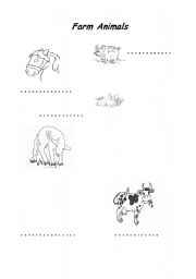 English worksheet: Farm animals