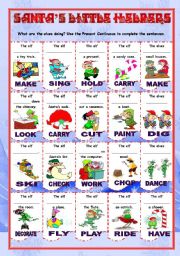 English Worksheet: CHRISTMAS - SANTAS LITTLE HELPERS
