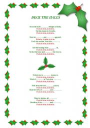 English Worksheet: Deck the halls