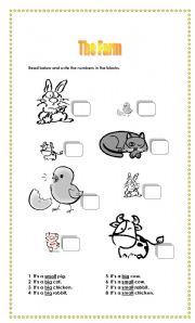 English worksheet: In the Farm