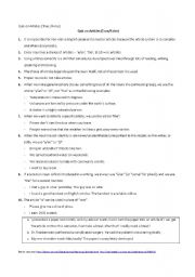 English Worksheet: Articles True or False Quiz