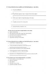 English worksheet: Advises