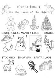 English Worksheet: CHRISTMAS