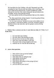 English Worksheet: English reading exercises